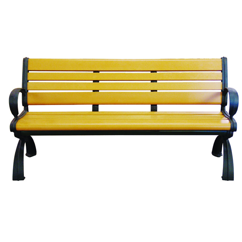 6' Recycled Plastic Bench with Back