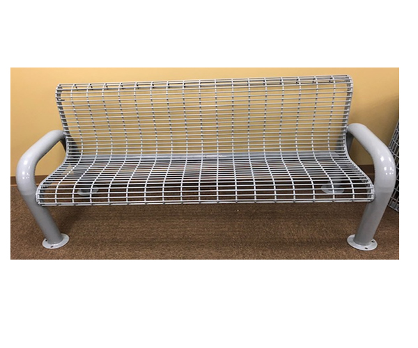 SAM-BWB06-GRY 6' Wire Bench with Back