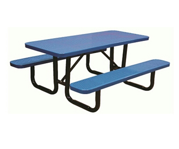 SAM-TBL04-(COLOR)   2 Blue  or 2 Green 6\' Perforated picnic Table