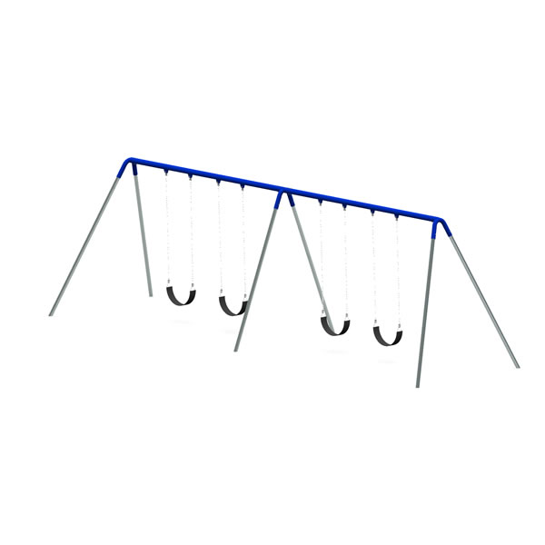 Bi-Pod Swing (Galvanized Uprights) - Two Bay