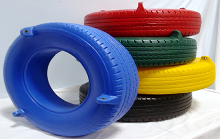 Plastic Tire Swing (Seat Only) Black Blue Green Red Yellow