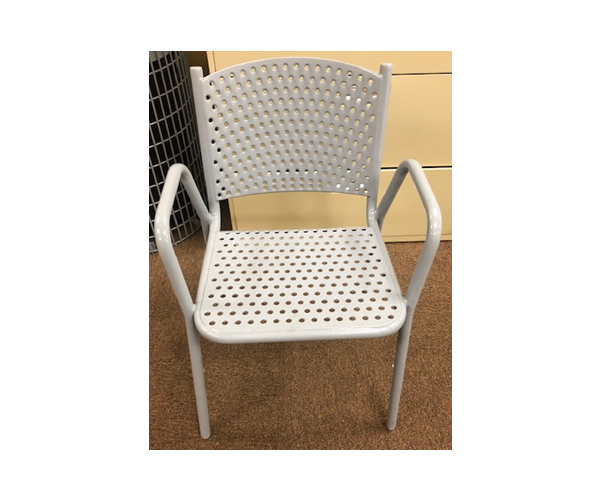 SAM-TBL12-GRY Perforated Chair with Back