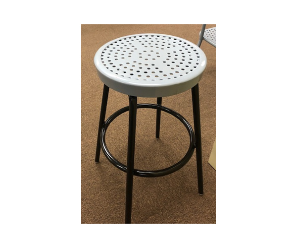 SAM-TBL14-GRY Perforated Bar Stool