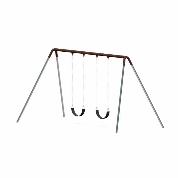 Bi-Pod Swing (Galvanized Uprights) - One Bay