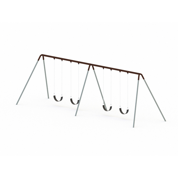 Bi-Pod Swing (Galvanized Uprights) - Two Bay