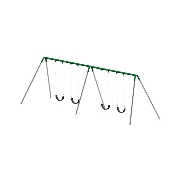 Bi-Pod Swing (Galvanized Uprights) - Two Bay