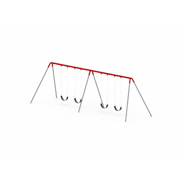 Bi-Pod Swing (Galvanized Uprights) - Two Bay