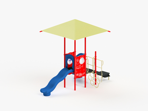 Quick Ship Playground Equipment Structure 2 Shade