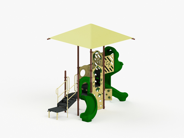 Quick Ship Playground Equipment Structure 3 Shade