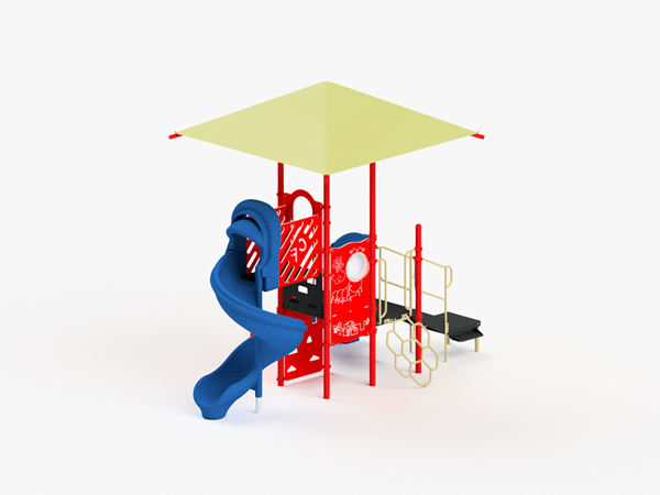 Quick Ship Playground Equipment Structure 3 Shade