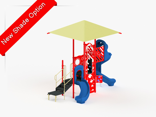 Quick Ship Playground Equipment Structure 3 Shade