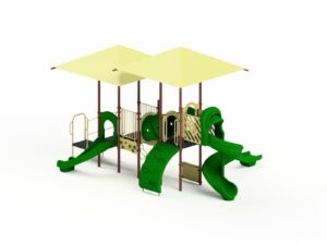 Quick Ship Playground Equipment Structure 4 With Shade