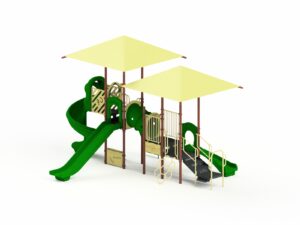 Quick Ship Playground Equipment Structure 4 With Shade