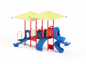 Quick Ship Playground Equipment Structure 4 With Shade